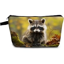 Raccoon Print Small Cosmetic Bag