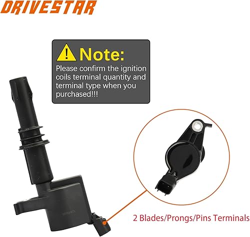 Miniatura 3 de DRIVESTAR Paquete de bobinas de encendido de chispas y tapones de iridio recto FD508 compatible con Ford F150 5.4L 2005-2008 Mustang 2006-2008