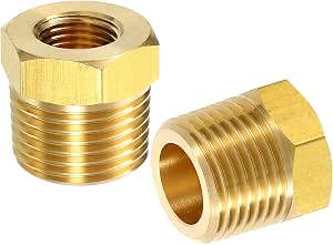 QUARKZMAN – QUARKZMAN 2 Stück 3/8 NPT Männlich x 1/8 NPT Weiblich Messin