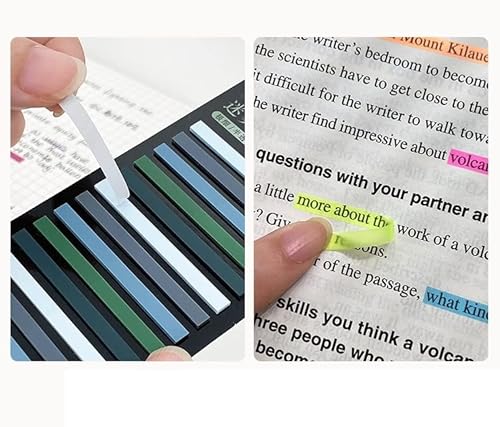 Marcador de linhas adesivo com 300 notas- design diversos (Lagoa azul)