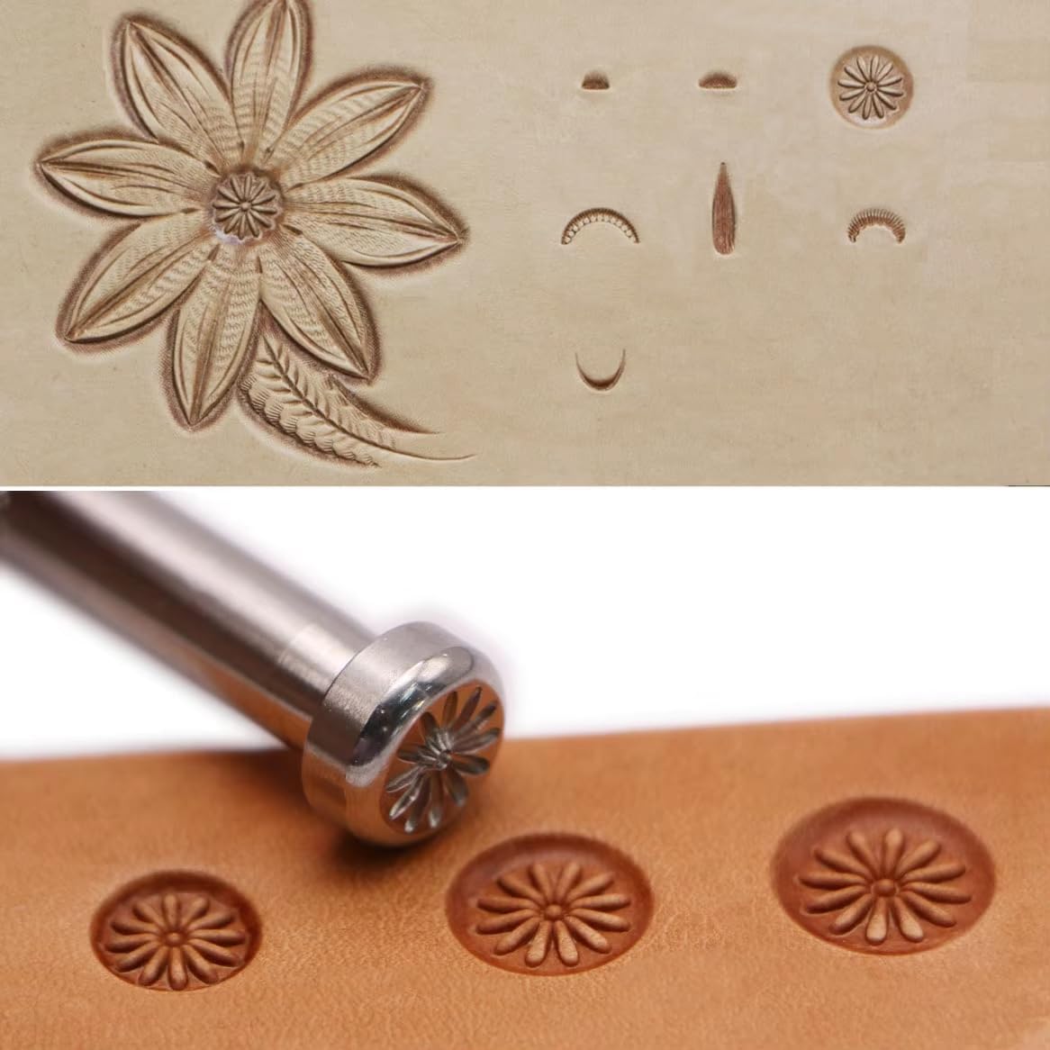 Leather Stamp Tools Stamping Working leathercraft Carving Leather Craft Working: Sunburst J085 (J085-1)