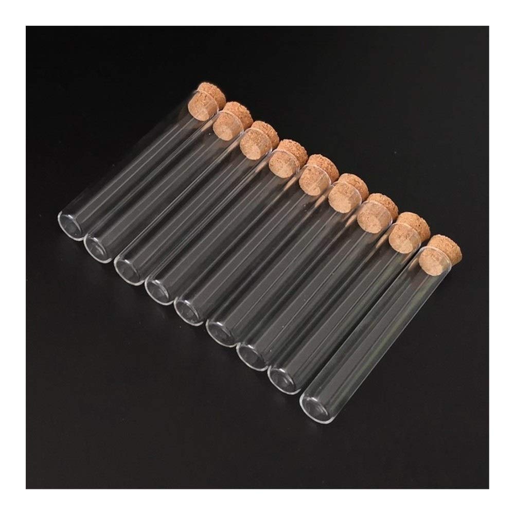 Małe probówki, 20 sztuk/paczka probówka z przezroczystego szkła, 12x75mm, z korkami, do szkolnych materiałów laboratoryjnych płaskie dno, łatwe w użyciu