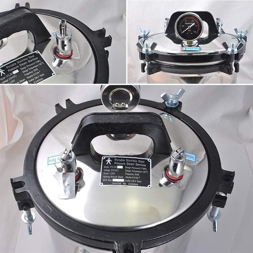 Esterilizador autoclave de vapor de 8 litros, enfriamiento rápido, portátil para uso doméstico y clínico, grado de laboratorio para dental, tatuaje, equipo de salón de uñas