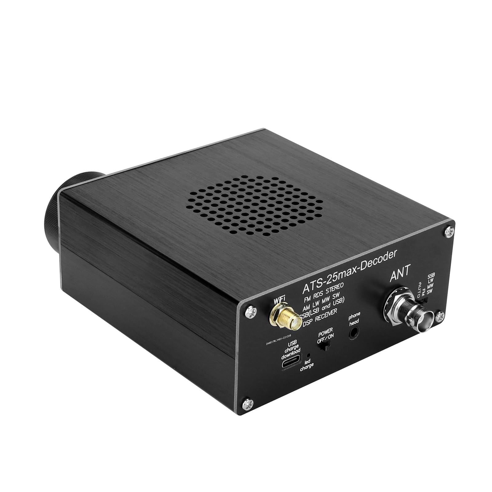 ATS25max Décodeur Si4732 Récepteur radio pleine bande Récepteur DSP FM LW (MW et SW) et SSB