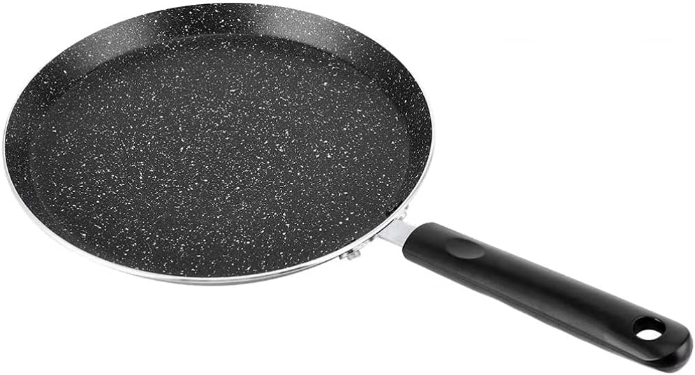 10 Inch Nonstick Crepe Pan, Aluminum Alloy Frying Pan Griddle Flat Bottom Pancake Pan，Induction Safe Aluminium Crepe Pan Round Griddle