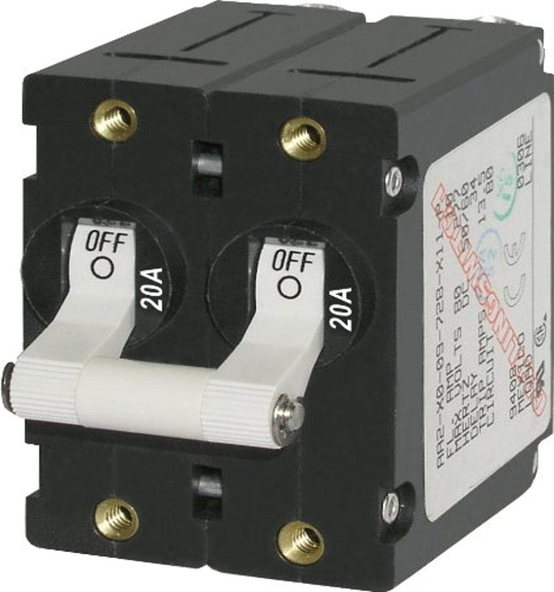 Blue Sea Systems Circuit Breaker AA2 30A WH, White : Tools & Home Improvement