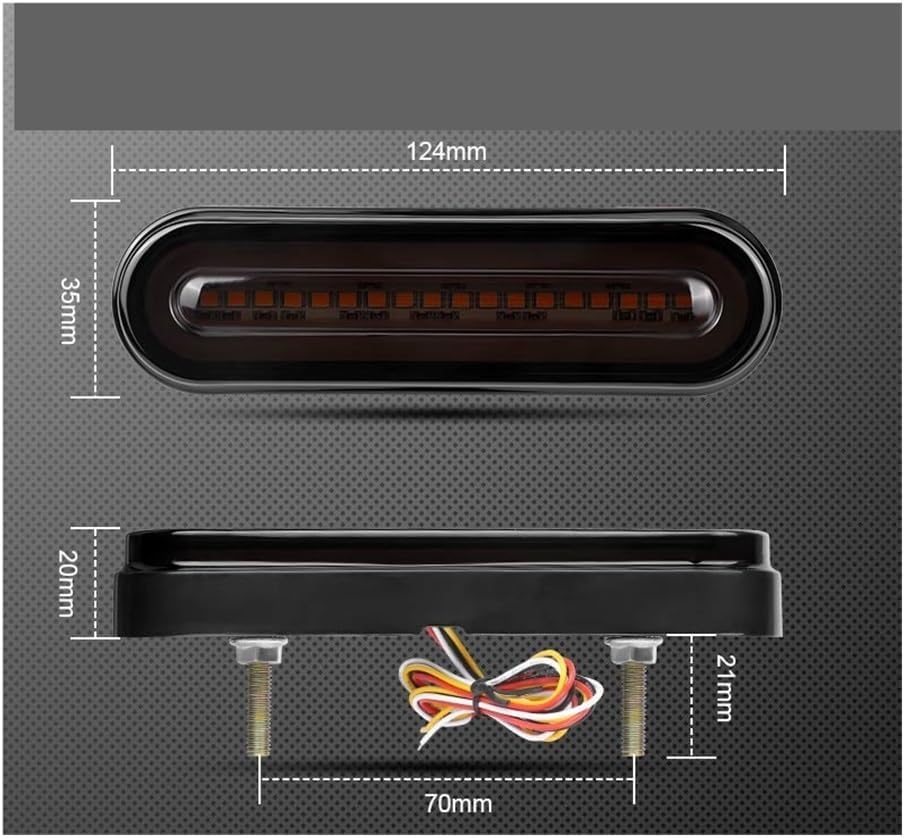 ブレーキライトターンシグナルランプ 3 で 1 オートバイ LED テールライトリアランプ停止逆シーケンシャル流れるターンシグナルラ