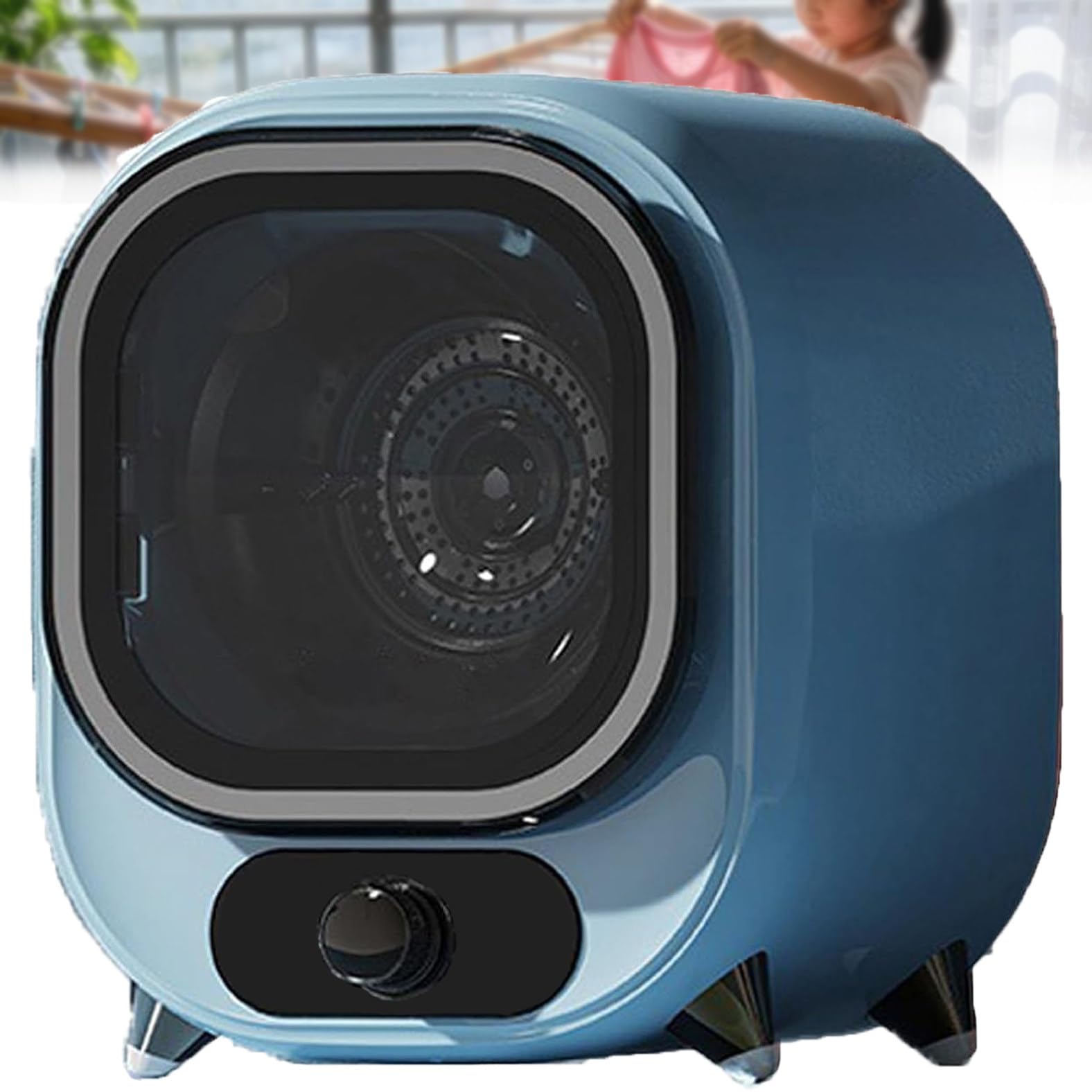 Sèche-linge à condensation portable pour studio et camping-car compact bleu