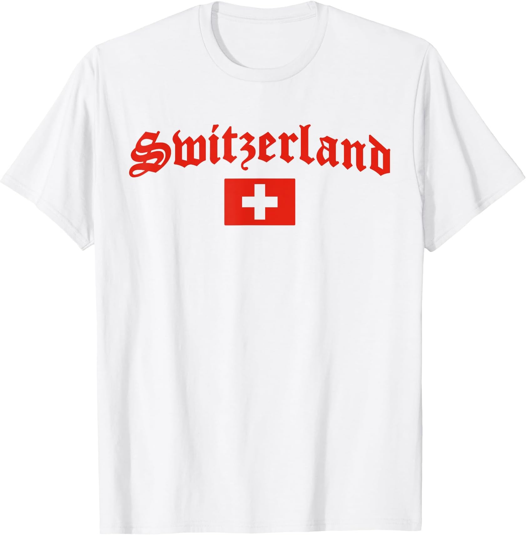 Swiss Flag Apparel by EvuronVintage Swiss Flag of Switzerland Souvenir for Men Women Kid T-Shirt