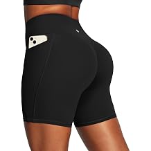 Ewedoos Butt Lifting Biker Shorts Women Tummy Control with Pockets Workout Gym Shorts High Waisted Spandex Yoga Shorts