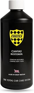PROTEX World Convertible Soft Top Canvas Restorer (Black) 500 Milliliter - Color Restores Like New