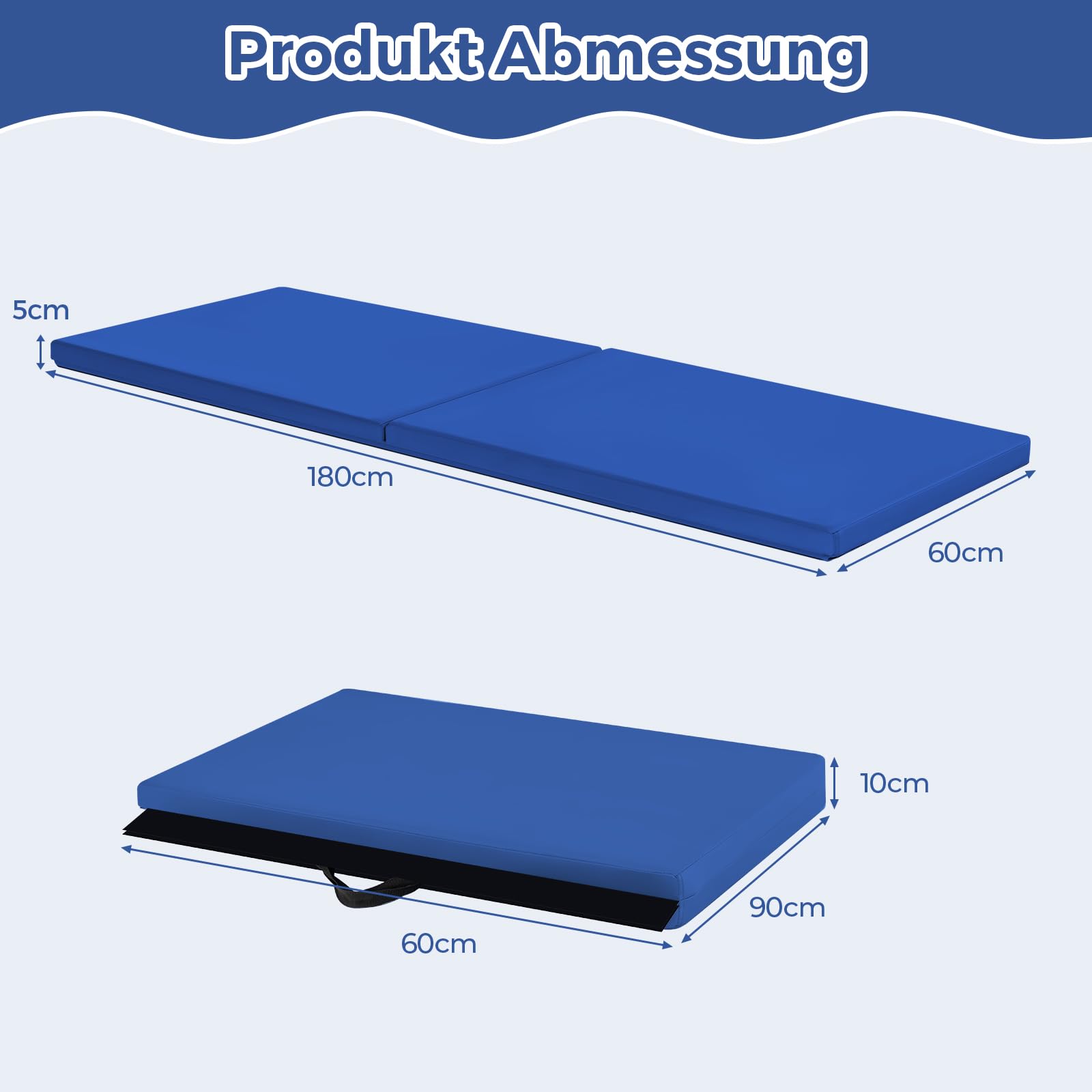 Tapis de Gym Pliable COSTWAY-180 x 60 x 5cm-3 Plis avec Poignée-Attaches Auto-agrippantes-en PU Etanche Remplissage EPE-Violet Rose - Sport Tapis de Gym Pliable COSTWAY-180 x 60 x 5cm-3 Plis avec Poignée-Attaches Auto-agrippantes-en PU Etanche Remplissage EPE-Violet Rose - Sport