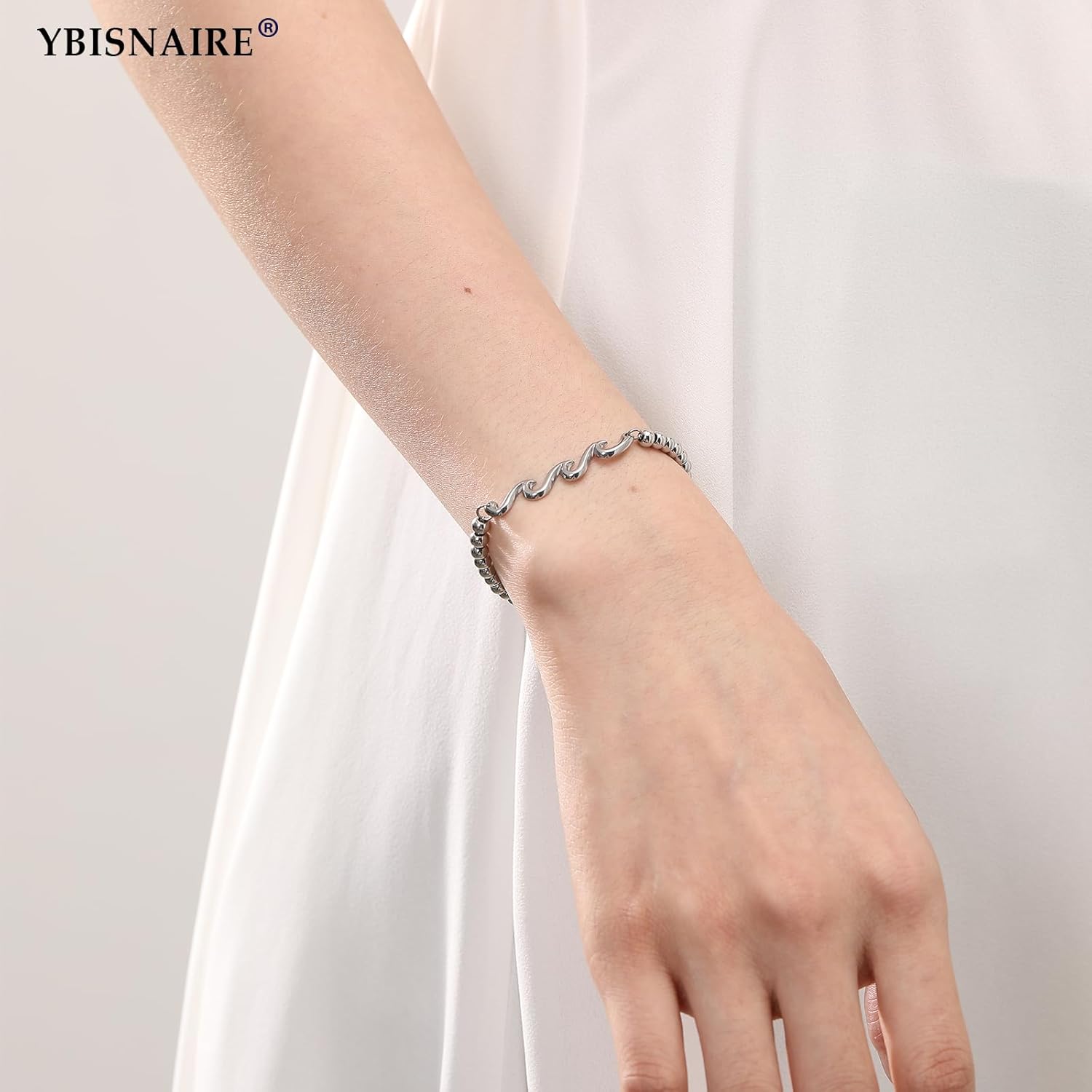 Birthday Gift for Mom Wife Grandma Daughter Friend Bestie Sister, Silver Wave Bracelet Gift for Woman Birthday Gifts Ideas, The Waves of Life We've Through Together Gift for Christmas Mothers Day - Image 7