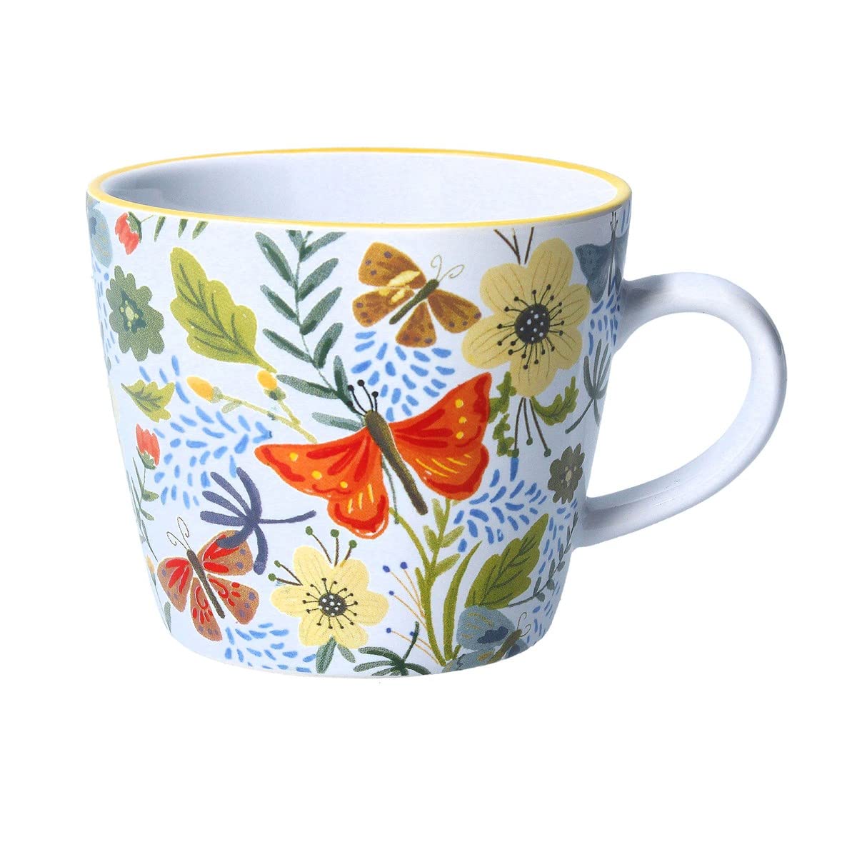Gisela Graham - Ceramic Mug - White Butterflies