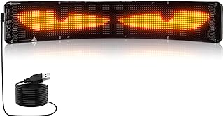 10L0L Golf Cart Devil Eyes Light Sign, Programmable Flexible Screen for Windshield, DIY Dynamic Programmable with App Control,Window Screens for Festivals, Daily