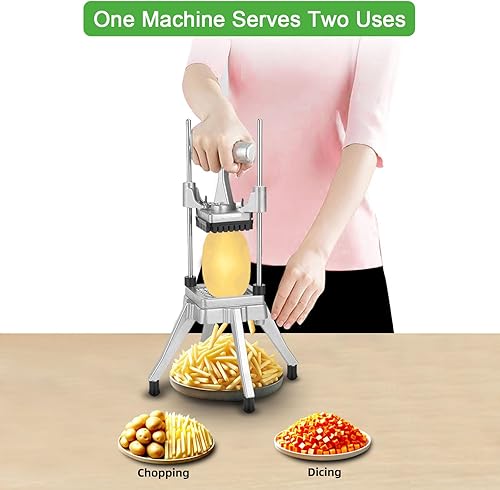 Miniatura 2 de Picador comercial de verduras y cortador de papas fritas de acero inoxidable, cortador de verduras de acero inoxidable, tamaños de cuchillas de 14