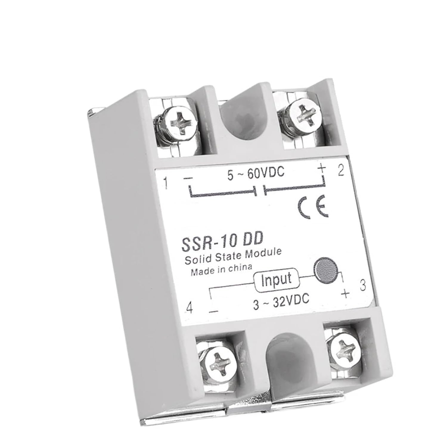 SSR-10DD Solid State Module Relay DC-DC Single Phase SSR 10A 10DD 3-32V 12V DC to 5-60V Control Load