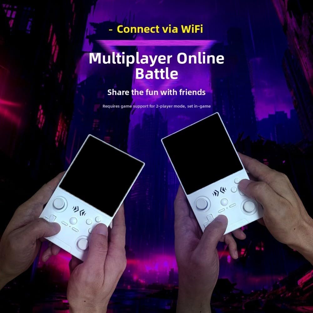 Console di gioco portatile portatile con schermo HD da 4 pollici, dispositivo di gioco multiplayer WiFi, costruzione in ABS per viaggi e giochi sociali (blu)