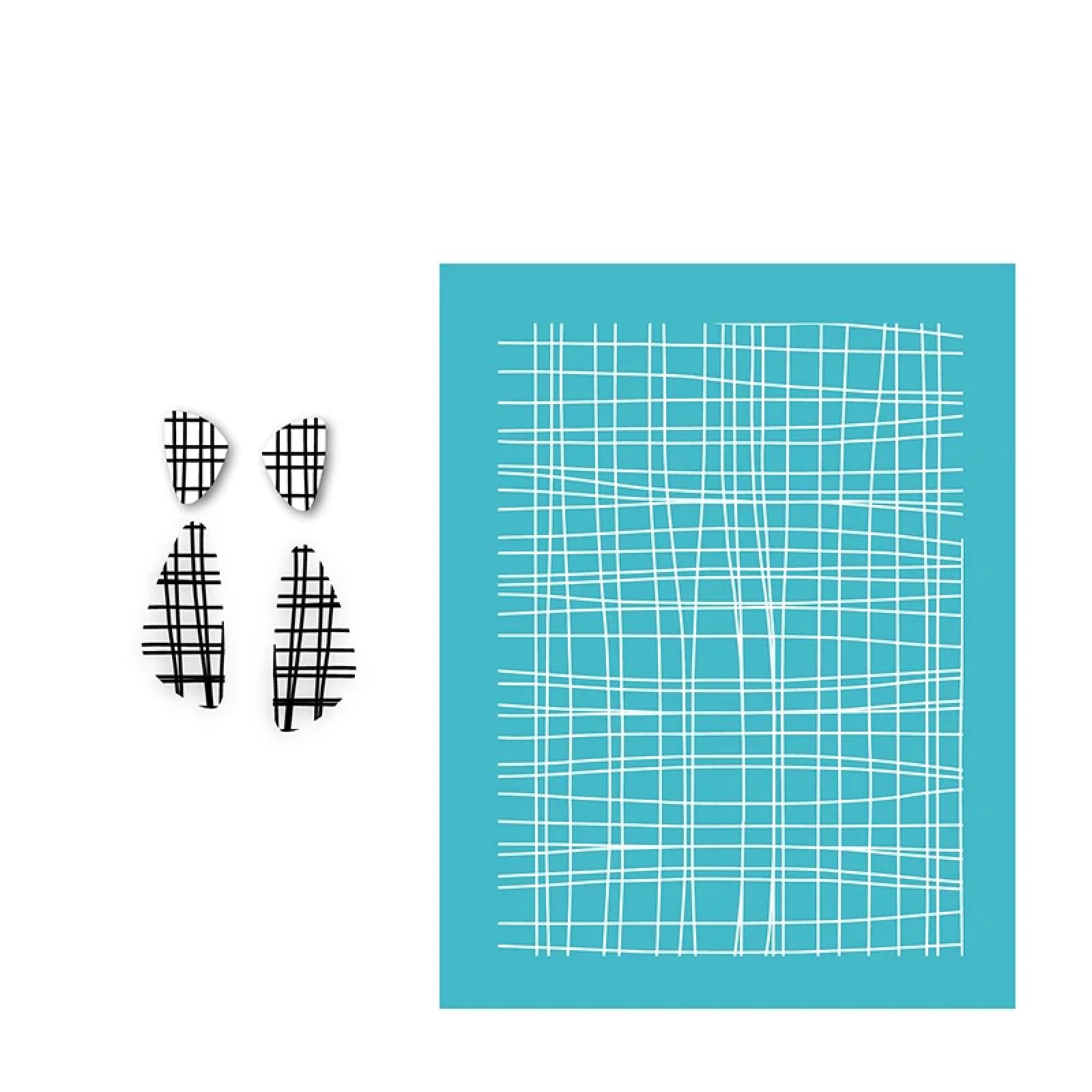 MANGOUSONG Screen Printing Kit,21x28cm Patterned Pattern Silk Screen Stencils Reusable Silkscreen Print Kit for Printing Clay Stamps Polymer Clay Tool Jewelry Making