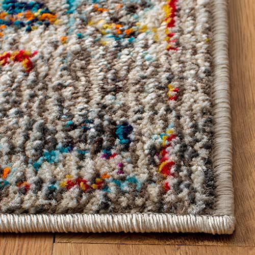Safavieh Madison Collection Area Rug - 10' X 14', Grey & Gold, Boho Distressed Medallion Design, Non-Shedding & Easy Care, Ideal For High Traffic Areas In Living Room, Bedroom (Mad474F) #TOP17