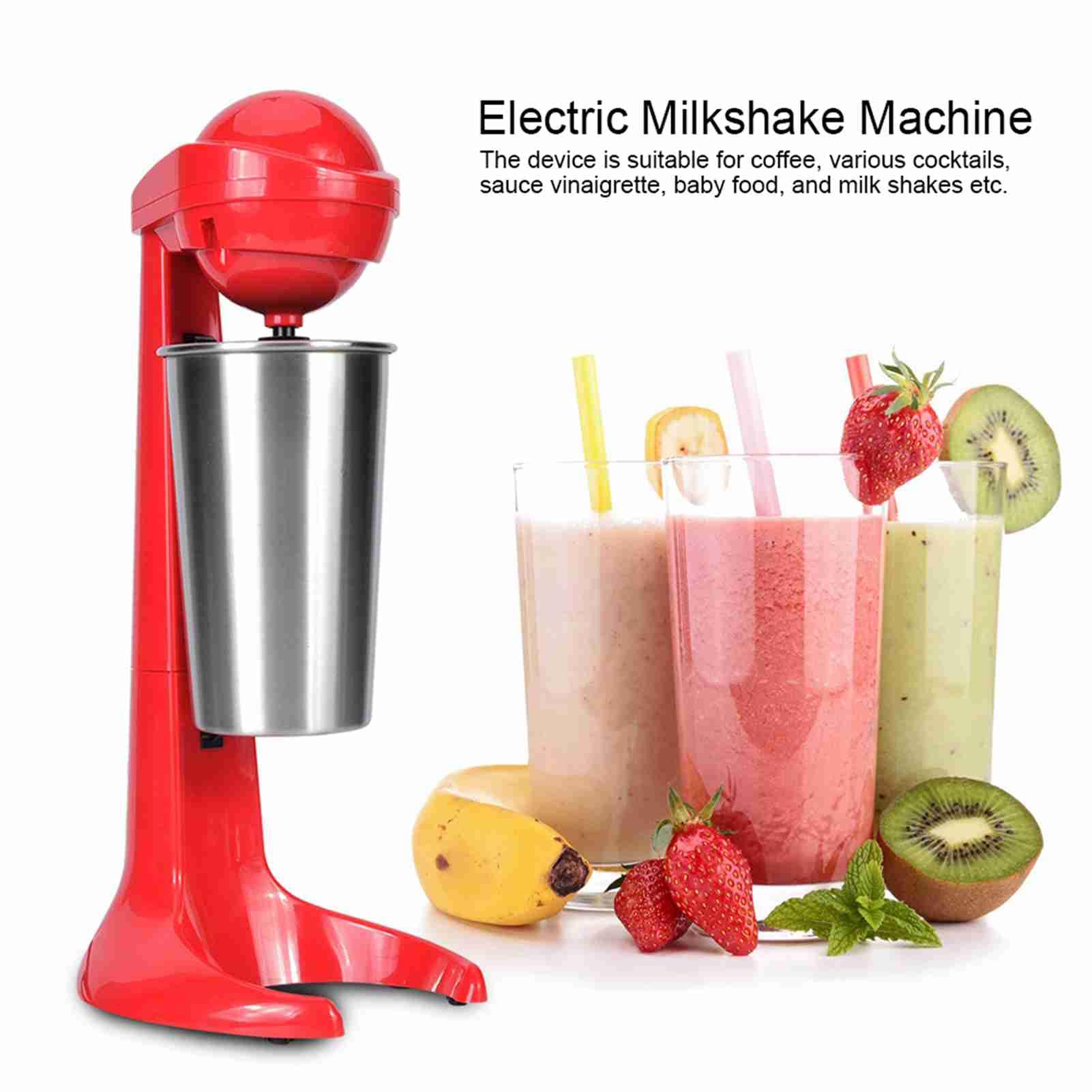 Batidora eléctrica de doble cabezal, mezclador de bebidas de café, licuadora de leche para Bar en casa, enchufe europeo de 220V
