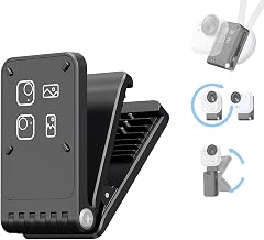 Magnetic Mount Backpack Clip for Insta360 GO Ultra, Camera Base with Hat/Collars Clamp Quick Release Stand Adapter Angle Adjustable POV Shooting Bracket Clip-On Expansion Accessory