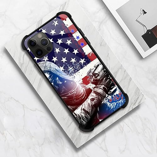 Vista 127 de Funda para iPhone 13 - Nebula Wolf vidrio templado trasero y silicona suave TPU Shock funda protectora Lobo de Nebula.