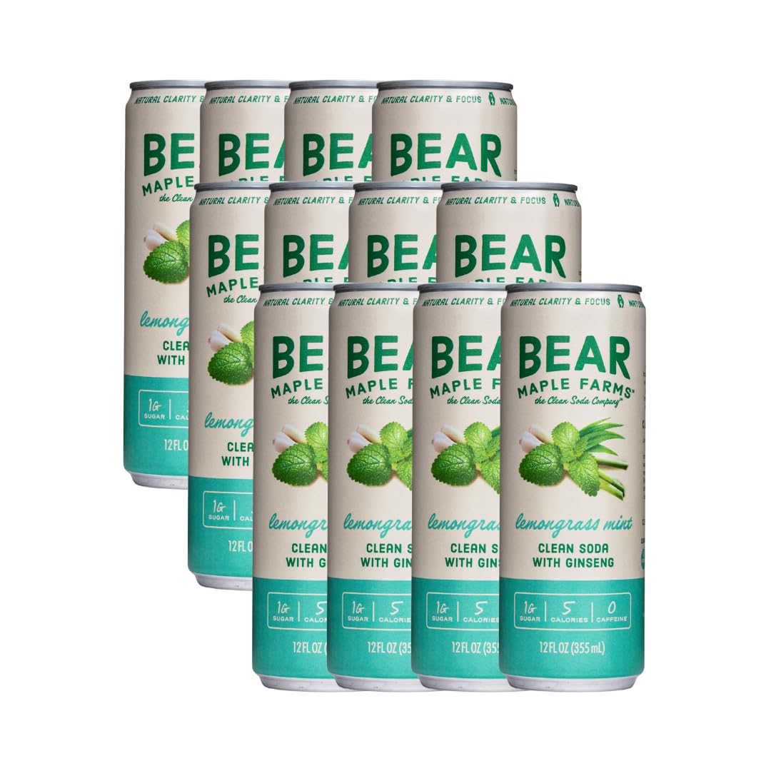 Bear Maple Farms | The Clean Soda Company | Low Calorie | Naturally Sweetened | Ginger Clean Soda