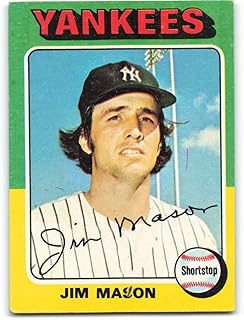 1975 Topps #136 Jim Mason EX++ Excellent++ New York Yankees Baseball