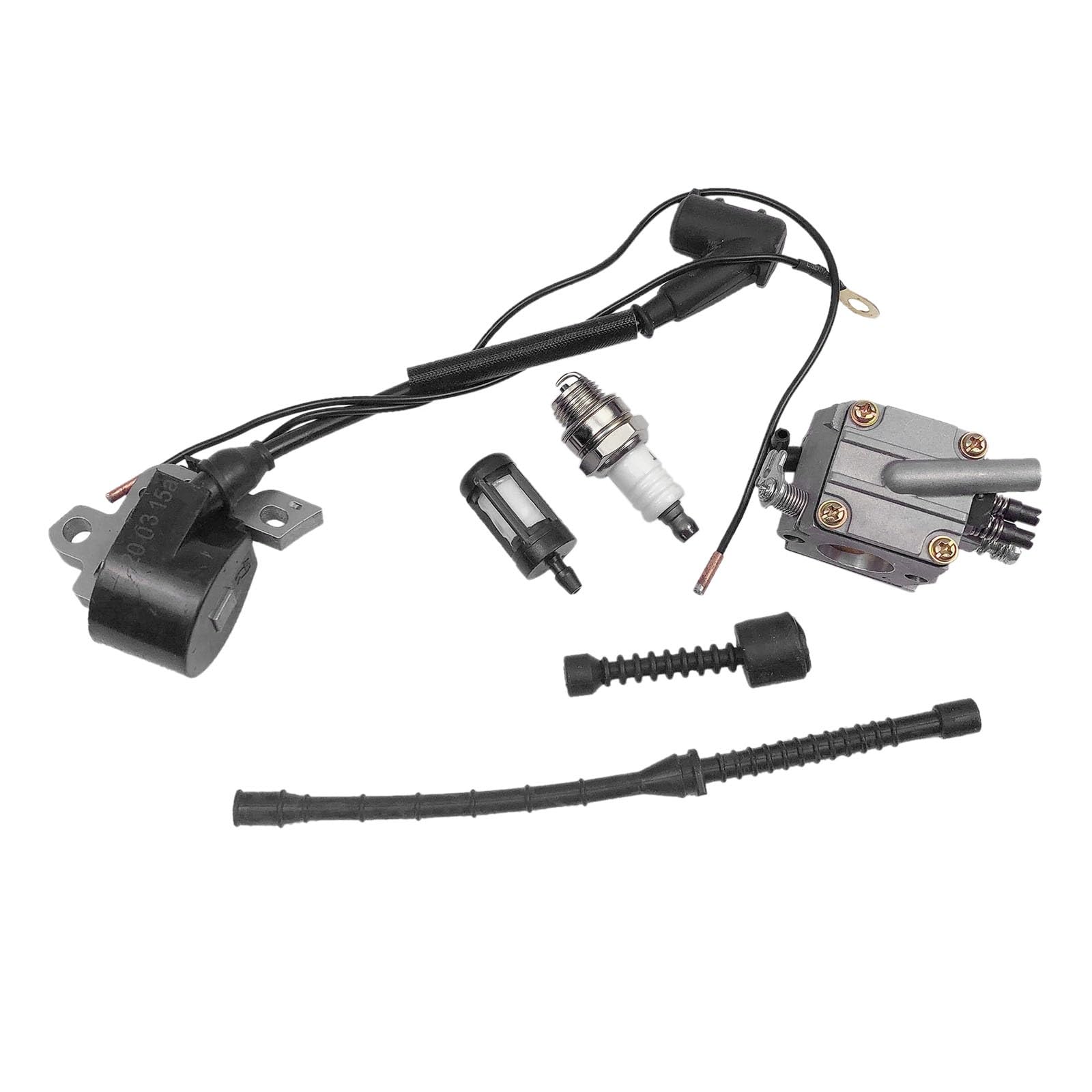 Piły łańcuchowe Gaźnik Cewka zapłonowa Przewód paliwowy Wąż olejowy Świeca zapłonowa, do STIHL, piła łańcuchowa 038 MS380 MS381 038 AV SUPER MAGNUM Zestaw świec zapłonowych filtra powietrza
