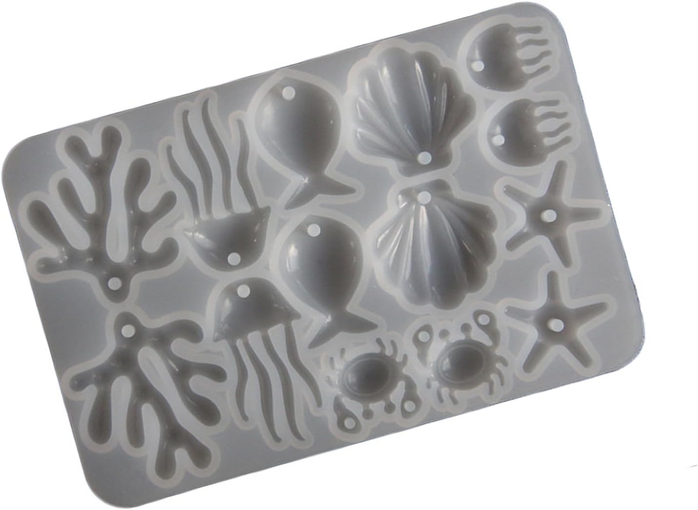Flexible Silicone Jewelry with Marine Life Pattern for Pendant Making Projects Sea Animal Pendant