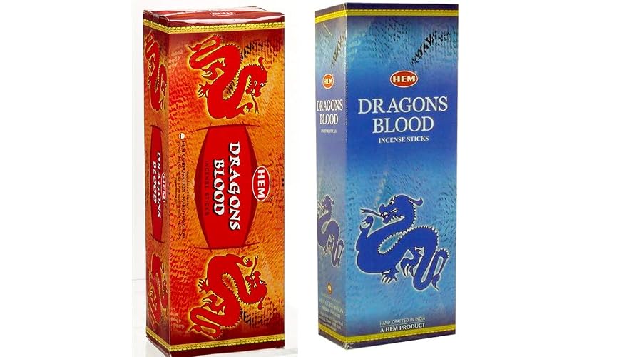 Hem Dragon Blood & Dragon Blood Blue Incense Sticks (Pack of 2 Boxes) Total 240 Sticks