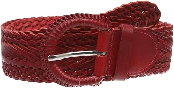 Beltiscool Womens 2" Wide Braided Woven Round Leather Belt