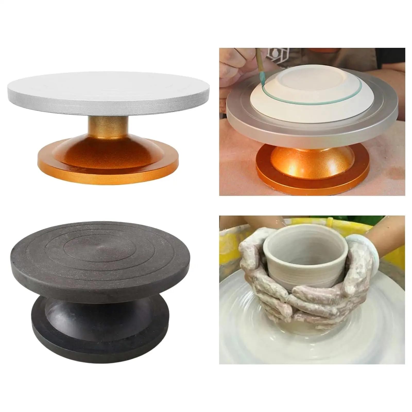 Torno Alfarero,Torno Ceramica Mesa giratoria for pulverización de pintura, plataforma redonda, rueda multifunción for proyectos manualidades