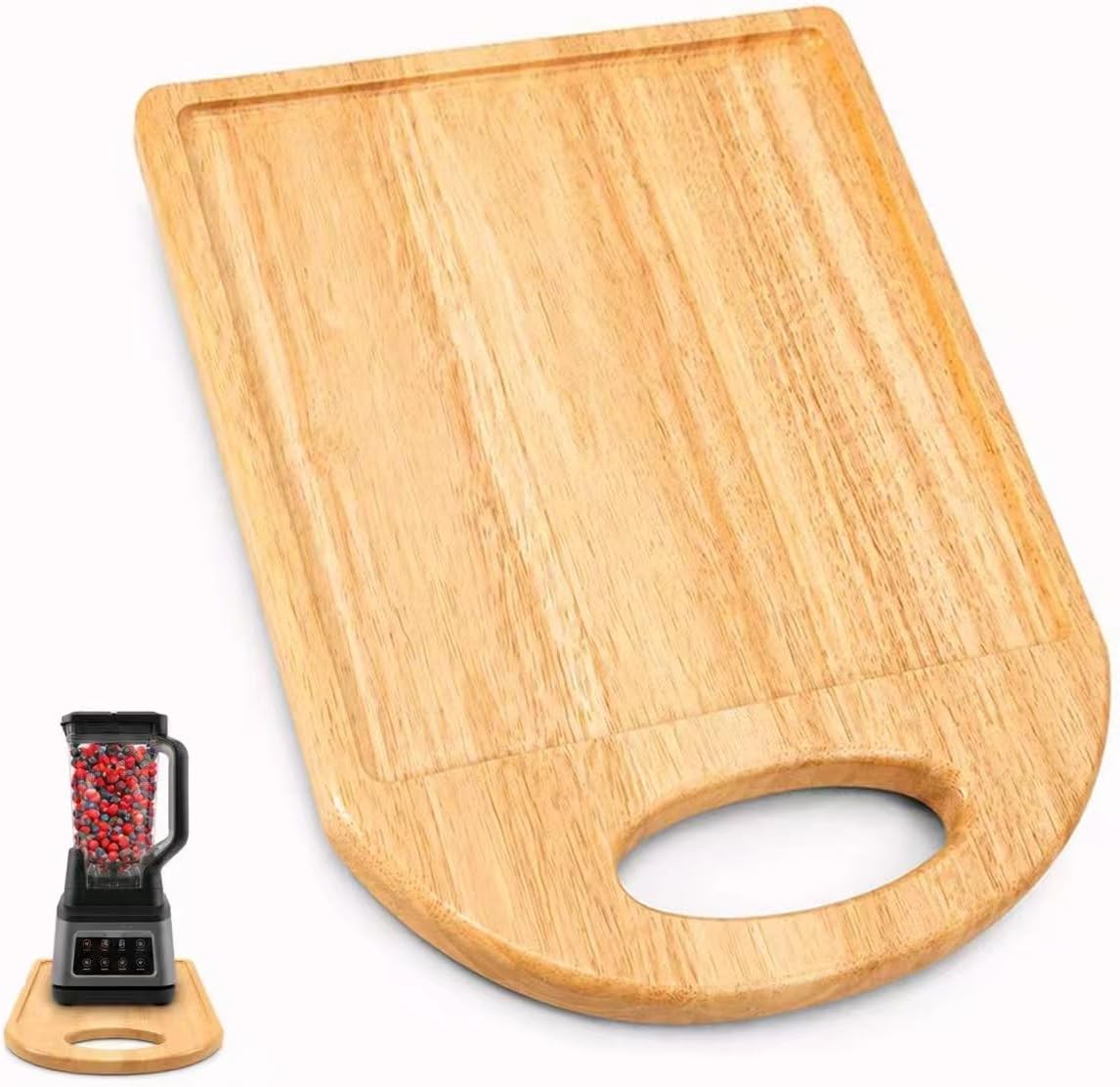 Bandeja deslizante de madera para licuadora para encimera, transportador de electrodomésticos de 10,04 pulgadas | Compatible con licuadoras Ninja, Vitamix, Nutribullet y Hamilton Beach｜Mueve los electrodomésticos fácilmente｜Ahorra espacio en el mostrador