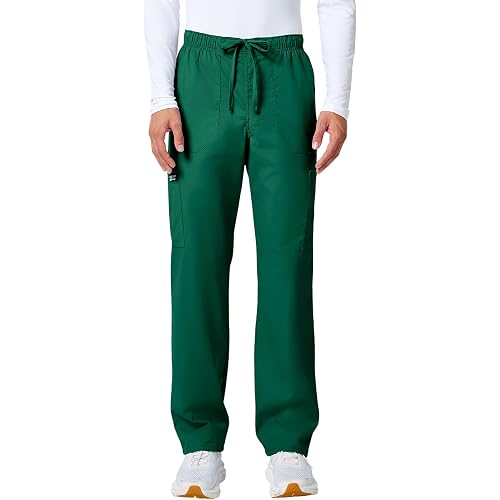 Cherokee Scrubs for Men Tapered Leg Cargo Scrub Pants with Zip Fly, 5 Pockets Elastic Waist 2-Way Stretch & Easy Care – WW190
