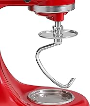 Stainless Steel Dough Hook for KitchenAid 4.5-5 Quart Tilt-Head Stand Mixers, Dishwasher Safe Metal Kneading Bread Hook Attachment for Kitchen Aid