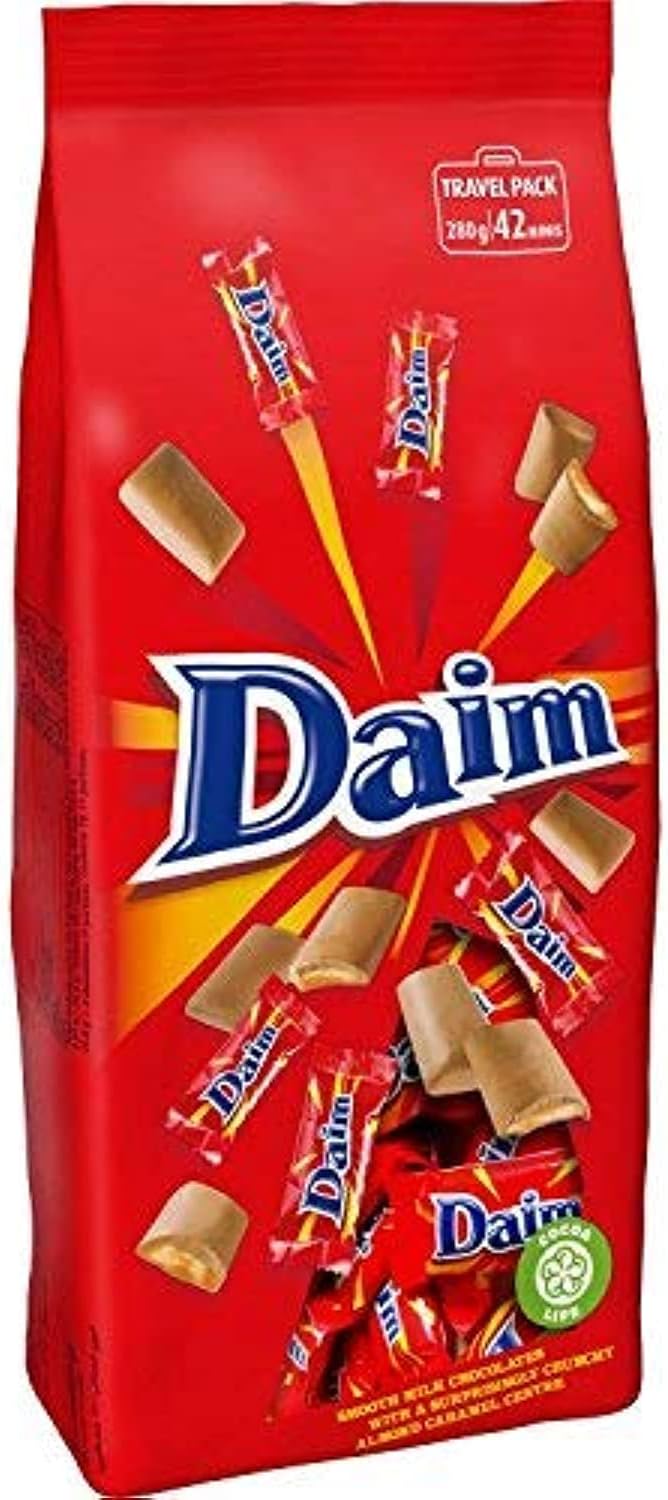 Daim Mini Milk Chocolates with Almond Caramel Center, 280 Gm