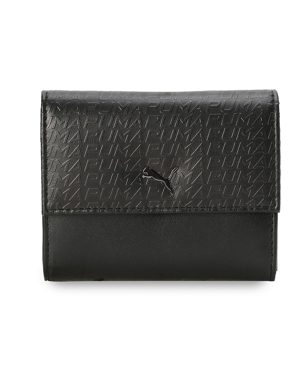 Puma Unisex-Adults, SIGNATURE Small Wallet, Black, One Size (9210301)