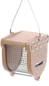 Birds Choice ACORN Peanut Feeder, Acord-Shaped Bird Feeder, 1 Quart, Taupe