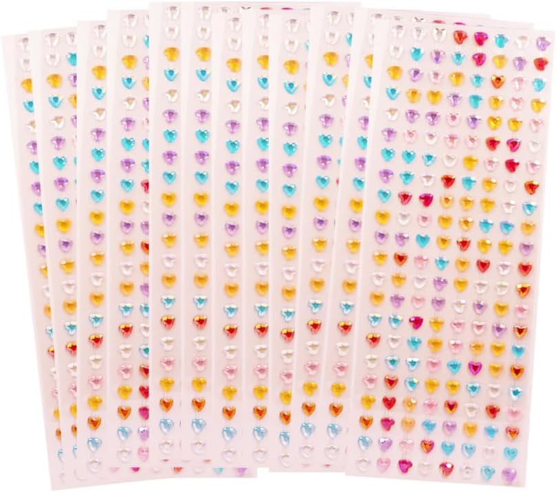 Pack of 12 Gold Flower with Clear Stone Accents Rhinestone Sticker Sheets - 144 Glittering Flower - Self-Adhesive for Crafting, Scrapbooking, DIY Projects, and Decorations