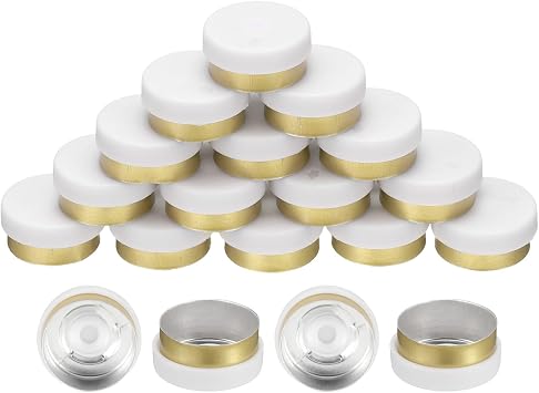 uxcell 13mm Flip Off Caps 100pcs Bali Free Flip Off Top Cap Seal Flip Off Aluminum Plastic Vials Flip Off Seal Cap Cover for Glass Vial Freeze Dry Bottle White Green Gold