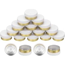 sourcing map 13mm Caps 100PCS Burr-Free Top Caps Seals White/Green Gold