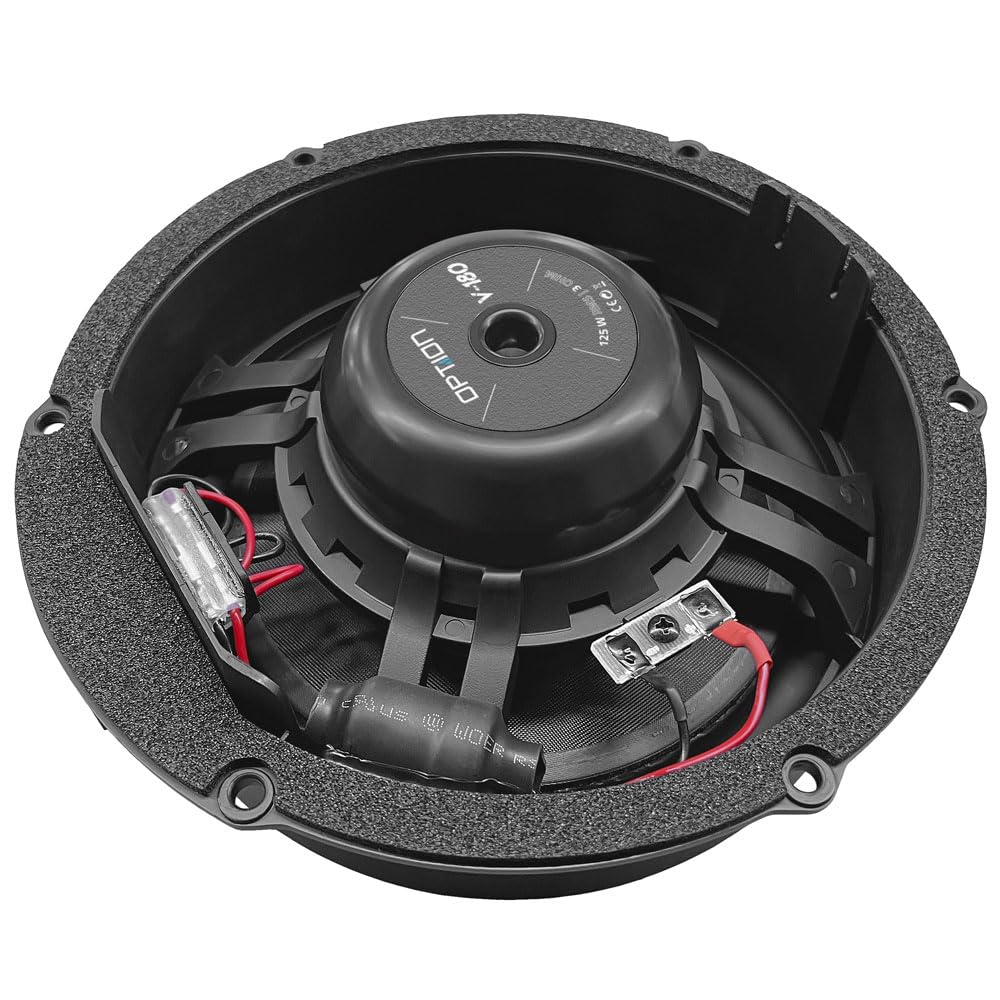 Option Kit de haut-parleurs compatibles avec VW Tiguan (2ème génération, année de construction 2016-2023) avec isolation et outils – 100 % Plug & Play Haut-parleur à compost de 18 cm