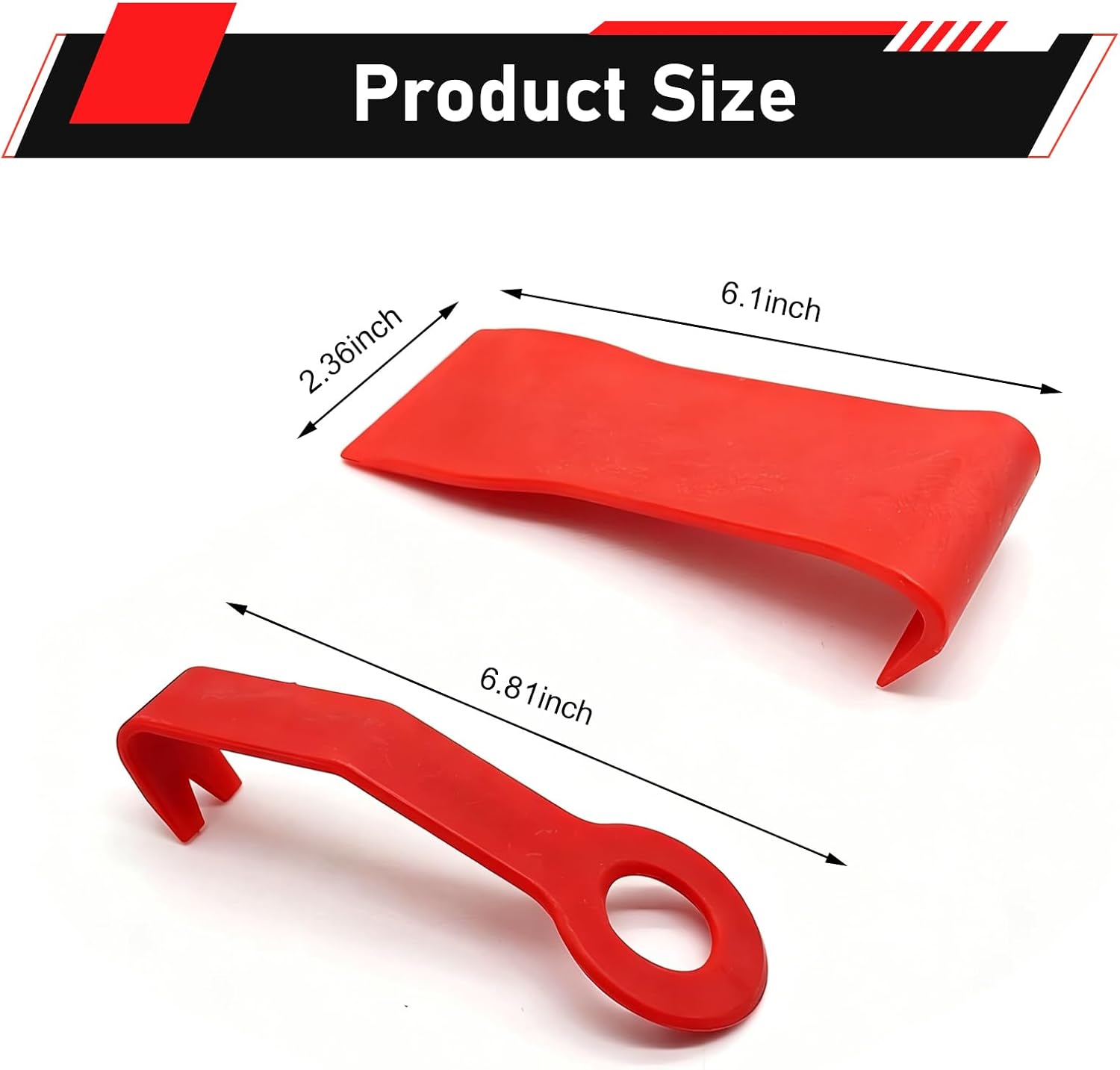 8 PCS Car Trim Removal Tool Set, Multi-Purpose Portable Door Panel Fastener Remover, Sturdy Plastic Car Audio Dash Clip Pry Tools for Door Dash Dashboard Panel (Red)