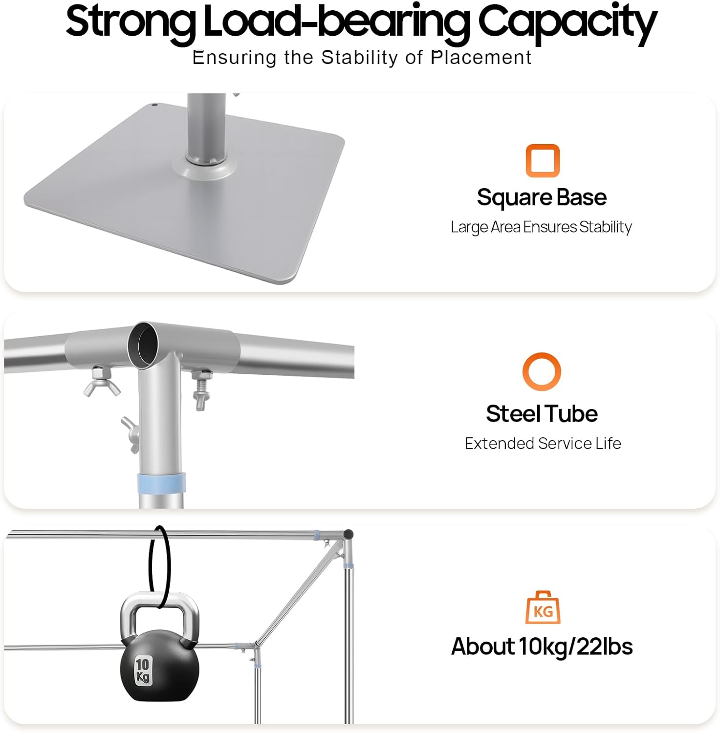 10 * 10 * 10FT Backdrop Canopy Kit Adjustable 4 Post Canopy Chuppah Mandap Hardware Kit Outdoor Wedding Party Stand 4 Post Backdrop Stand Kit for Wedding Party Photography Show