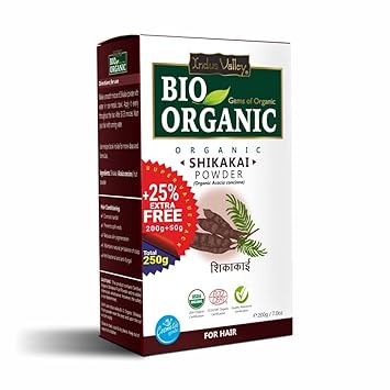 INDUS VALLEY Bio Organic Organic Shikakai Powder | Acacia concinna for Hair Care - 250gm