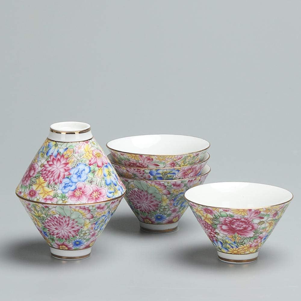 Jingdezhen Ceramic Tea Set Hand Painted Pastel Peony Traditional Chinese Porcelain Tea Cup Tea Set Tea Set Travel Tea Set - P (N) (K)
