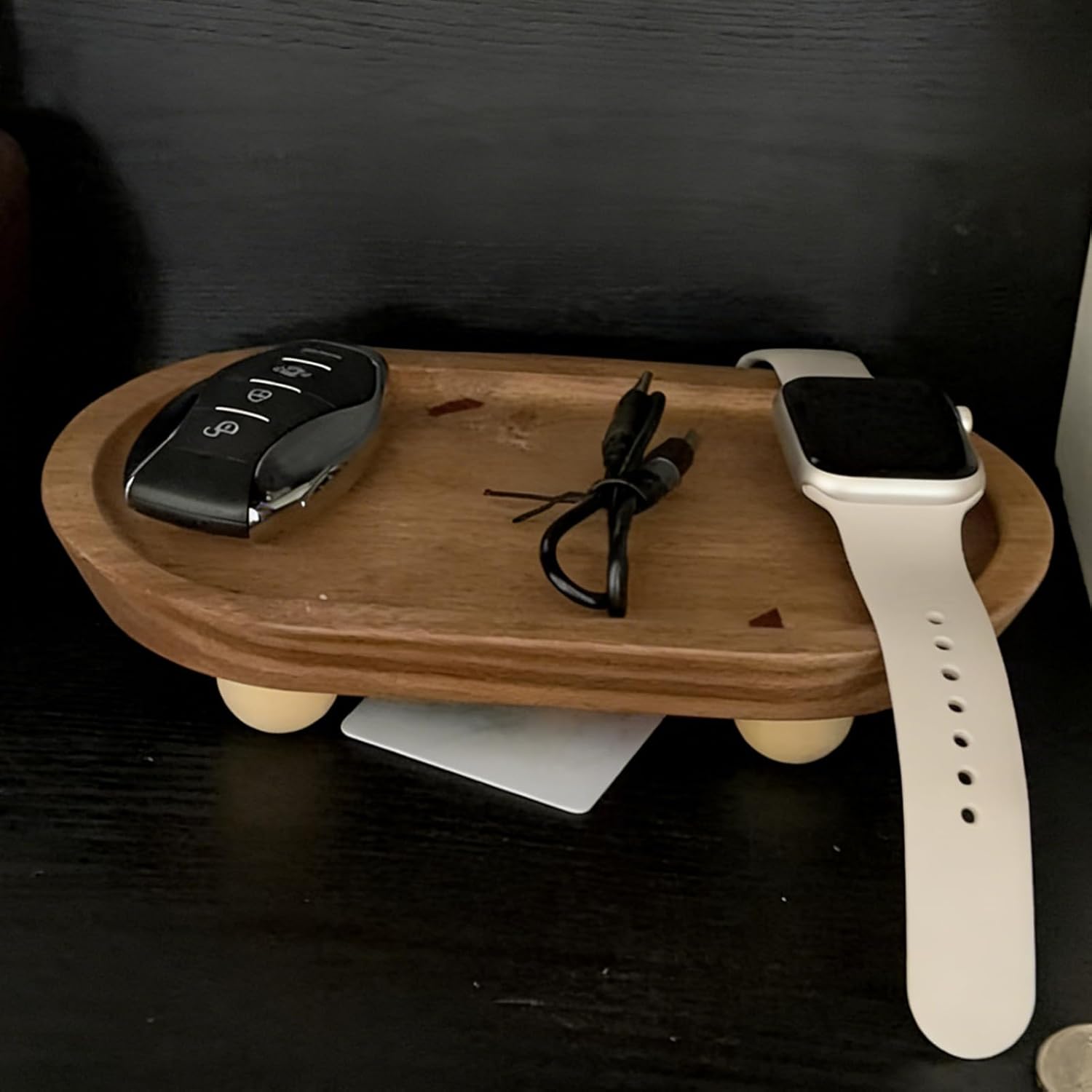 Wood Risers for Decor,Oval Wooden Small Decor,Perfumes Display Stand | for Home Kitchen Bathroom Sink Toilet Coffee Plant Candle Sponges Perfumes Bar