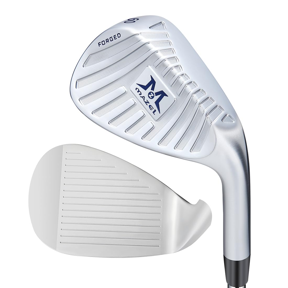 MAZEL Cunei da golf forgiati 48 50 52 54 56 58 60 gradi Sand Wedge Golf Club per uomo singolo mano destra, albero in acciaio suola larga scanalature fresate CNC per più backspin